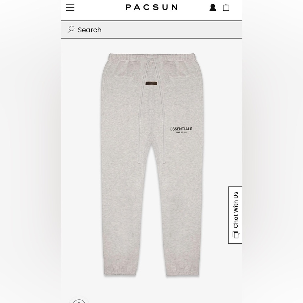 Essentials Fear of God Sweatpants in dark oatmeal size M
